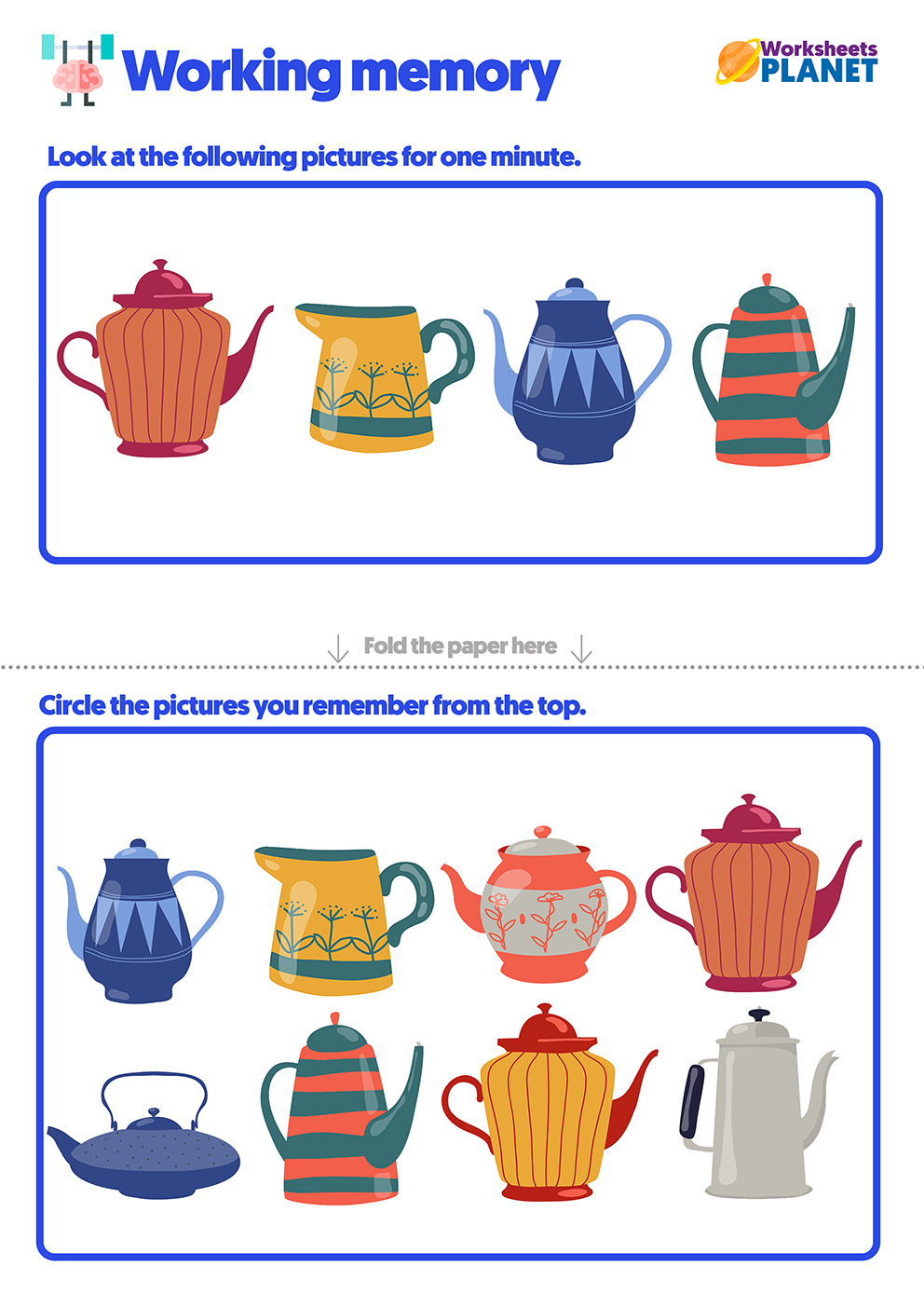 Memory Skills Activities for Kids | Memory Skills Exercises Worksheets ...