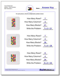 visual multiplication worksheet for grade 1