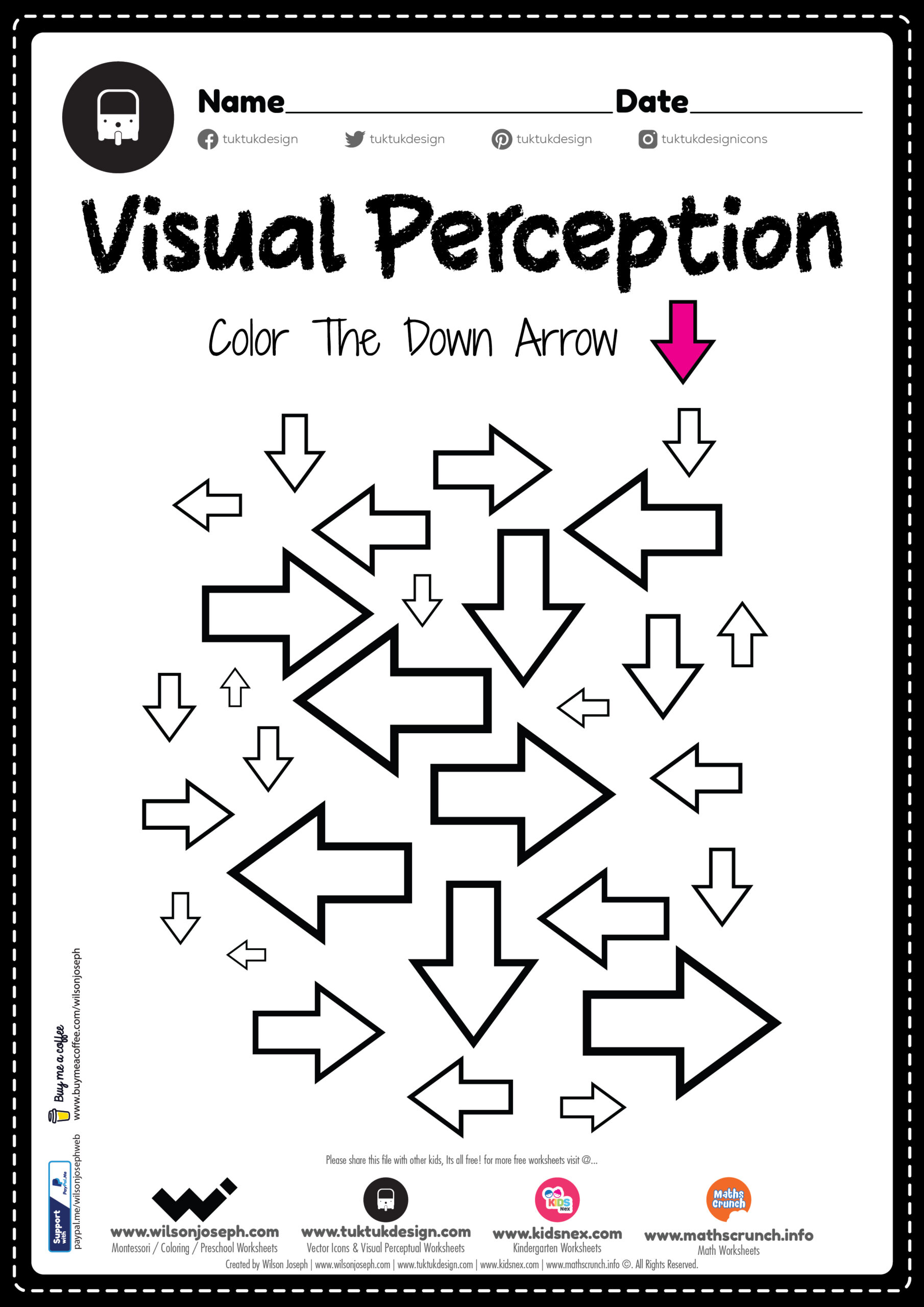visual perceptual skills worksheet