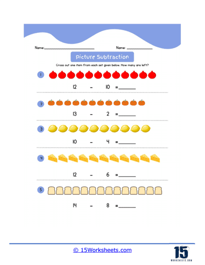 Picture Subtraction Worksheets - 15 Worksheets Library