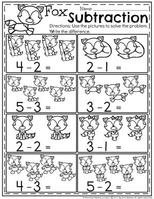 Subtraction Worksheets - Planning Playtime