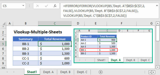VLOOKUP - Multiple Sheets at Once - Excel &  Google Sheets ...