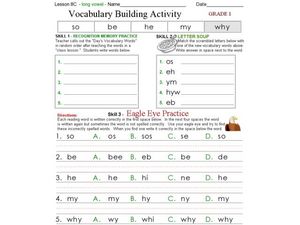 vocab building worksheet