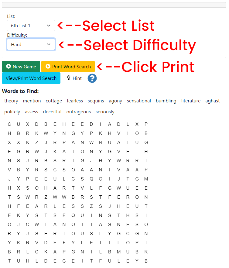 Make Vocabulary Worksheets Online | Vocabulary Stars