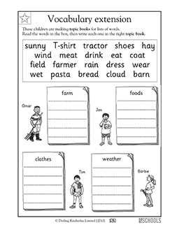 vocabulary word worksheet