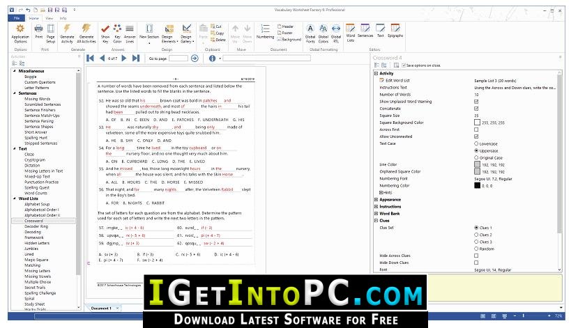 vocabulary worksheet factory