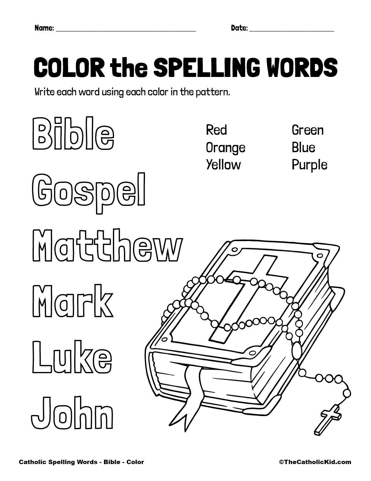 vocabulary worksheet for 1st graders
