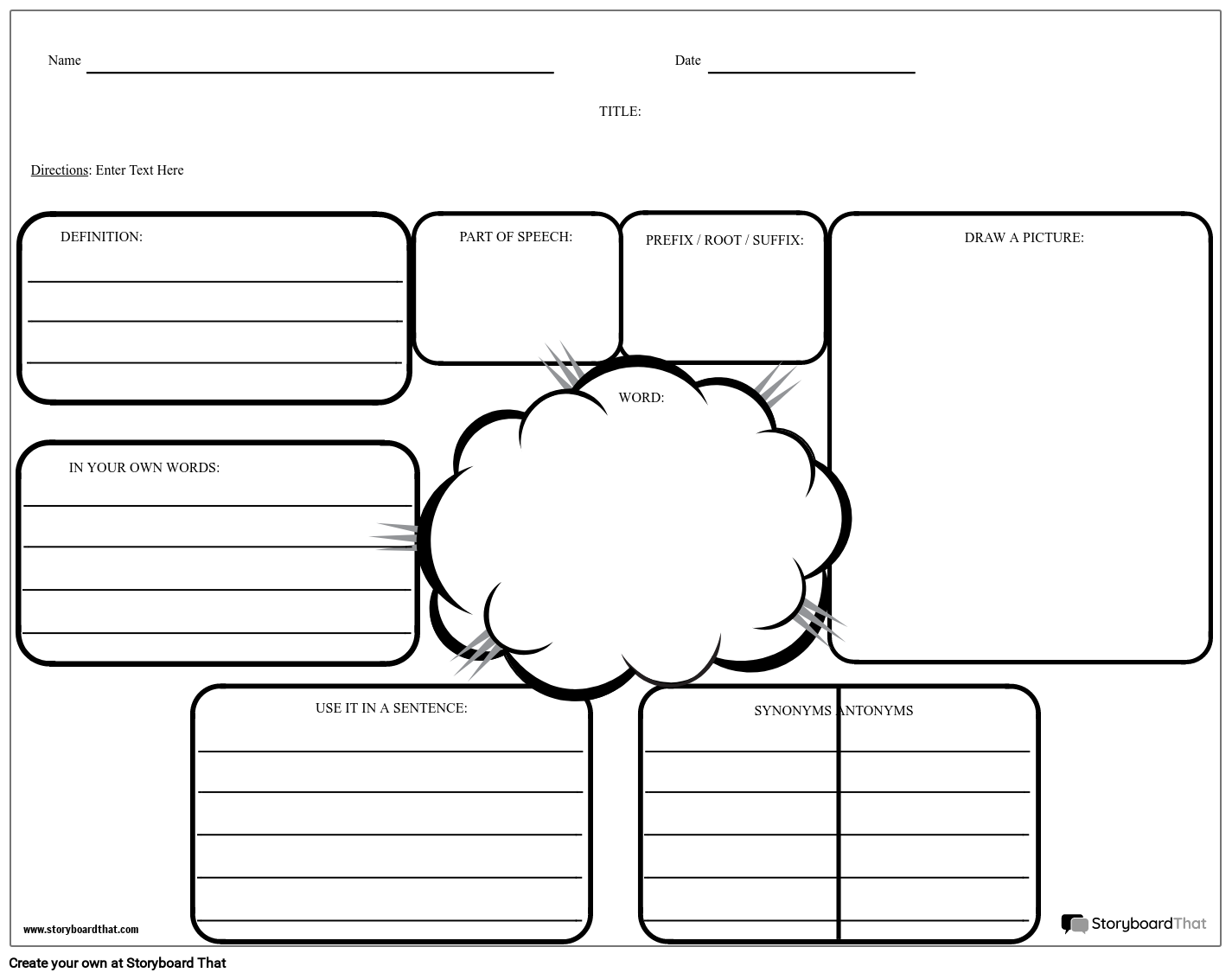 vocabulary worksheet for