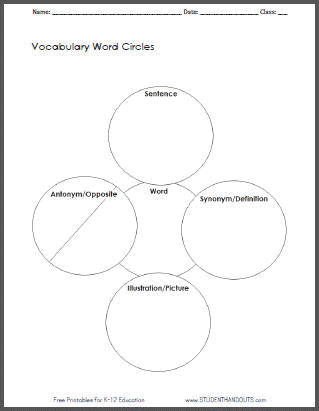 vocabulary worksheet free
