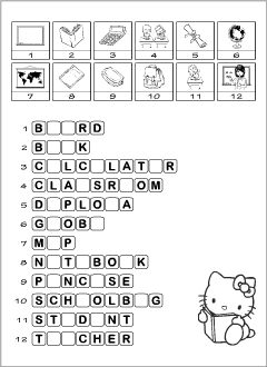 School vocabulary for kids learning English | Printable resources