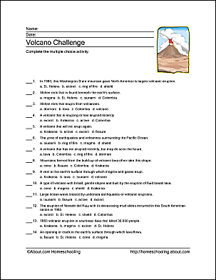 Free Printables For Volcano Lessons