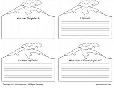 Volcano Shapebook Worksheet for 5th - 6th Grade | Lesson Planet