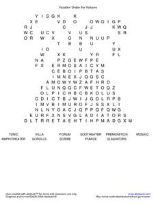 Vacation Under the Volcano Worksheet for 3rd - 4th Grade | Lesson ...