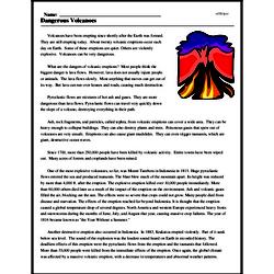 volcanoes worksheet for middle school