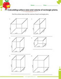 volume and surface area of 3d shapes worksheet