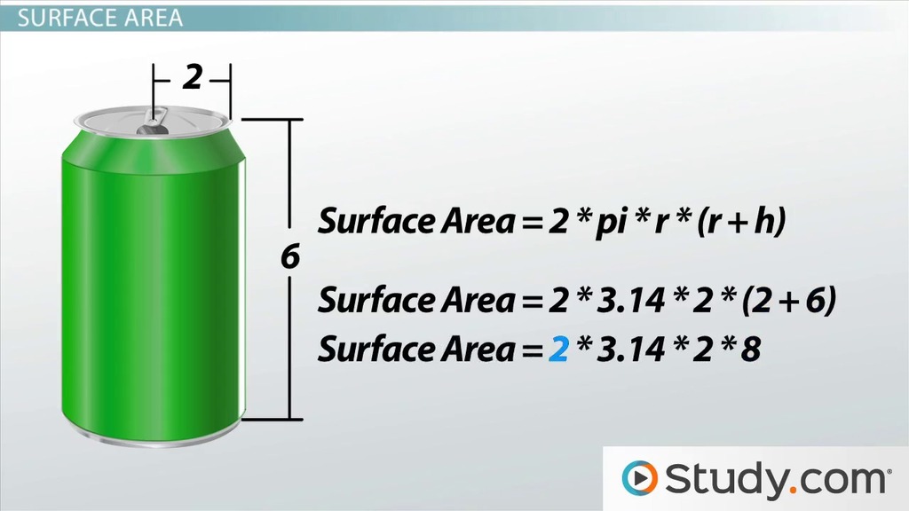 volume and surface area of cylinders worksheet