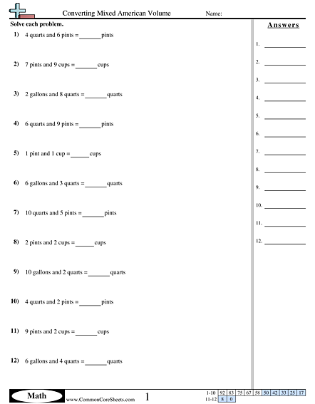 Capacity Worksheets | Free - Distance Learning, worksheets and ...