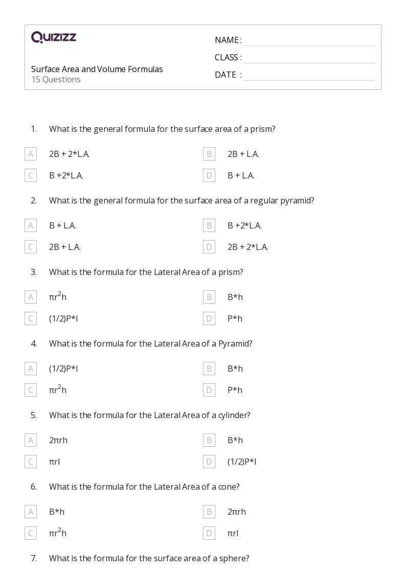 50+ volume and surface area of cubes worksheets for 12th Class on ...
