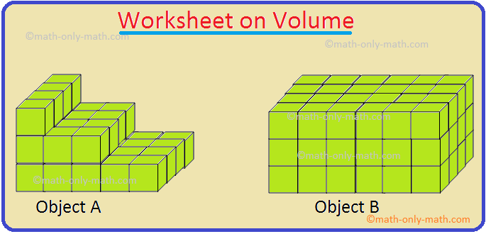volume maths worksheet
