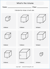 volume of cube worksheet