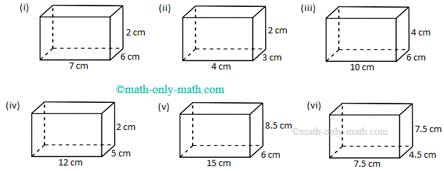 Worksheet on Volume of a Cube and Cuboid |The Volume of a RectangleBox