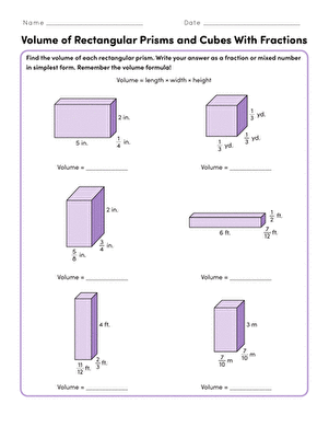 volume of prism worksheet answers