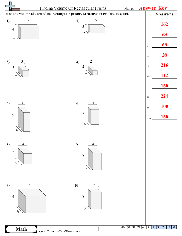 volume of rectangular prism worksheet 6th grade