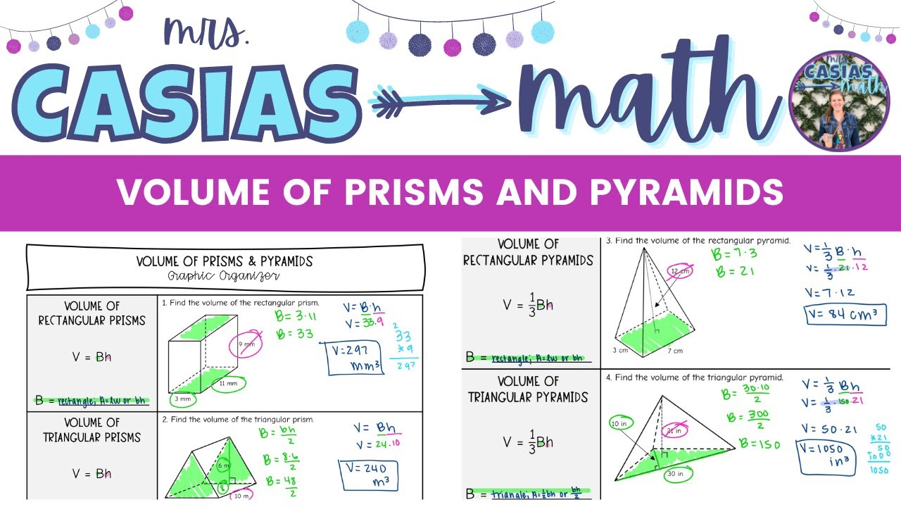 volume of triangular pyramid worksheet