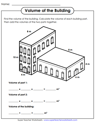 Volumes of Rectangular Prisms: Worksheets
