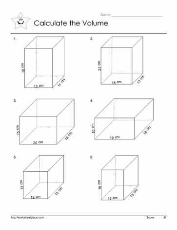 Volume of Prism Worksheets
