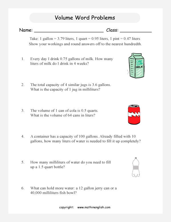 Printable primary math worksheet for math grades 1 to 6 based on ...