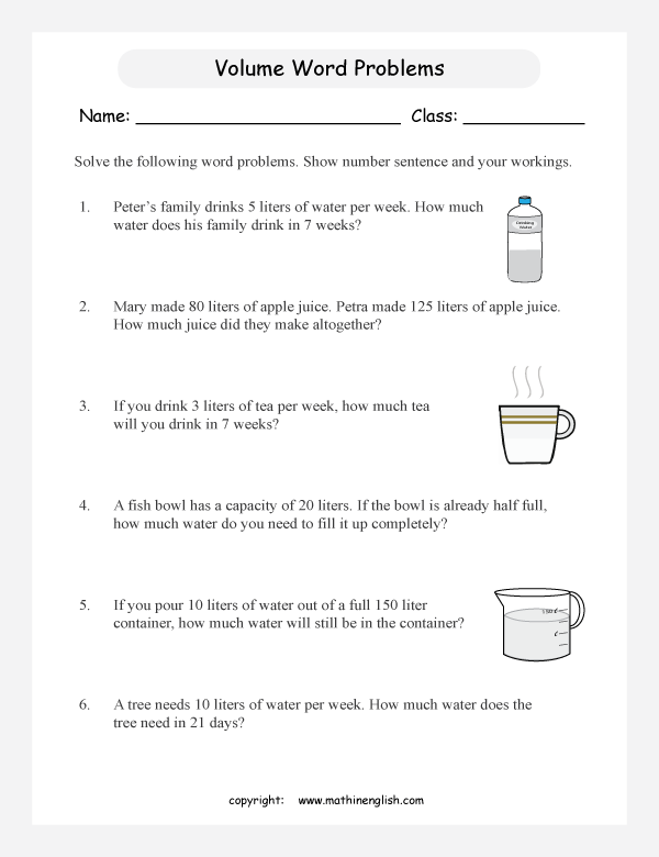 Printable primary math worksheet for math grades 1 to 6 based on ...