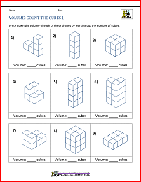 5th Grade Volume Worksheets