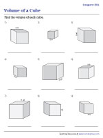 Volume of a Cube Worksheets