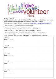 Volunteering (direct and indirect speech) - ESL worksheet by evinches