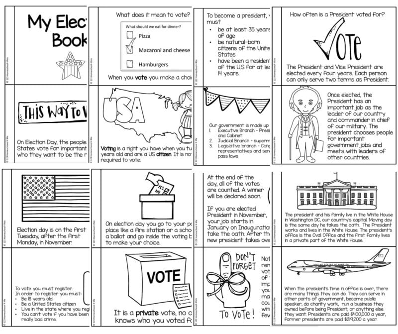 FREE Voting for Kids Printable Election Reader