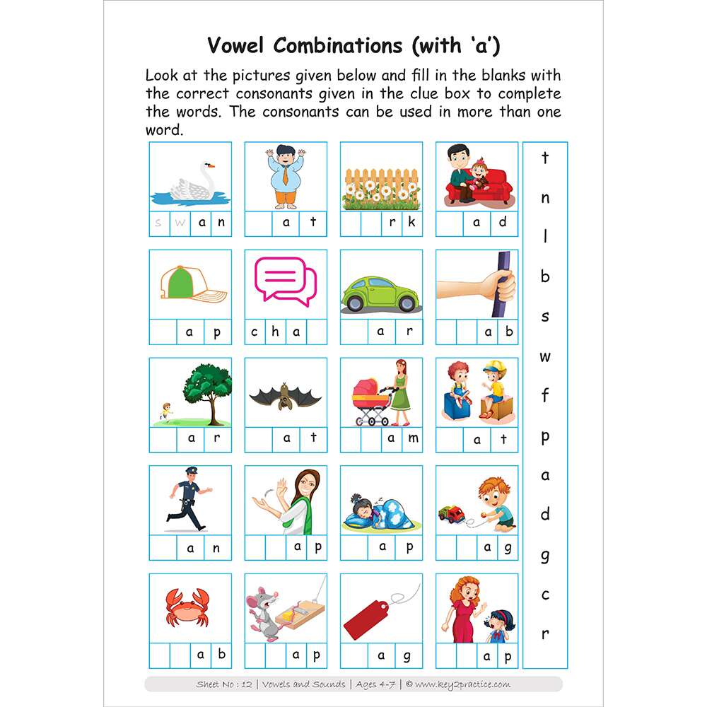 vowel and consonant worksheet