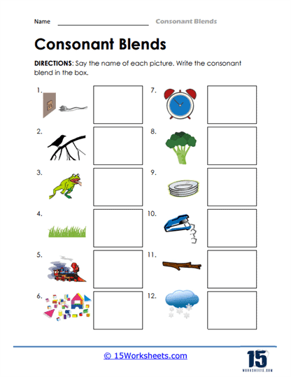 Consonant Blends Worksheets - 15 Worksheets Library