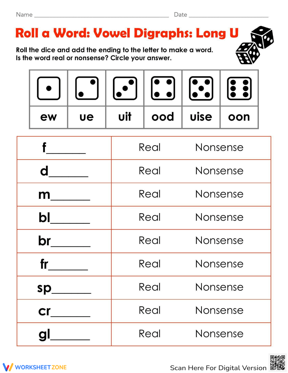 Free vowel digraphs worksheet Download Free vowel digraphs worksheet