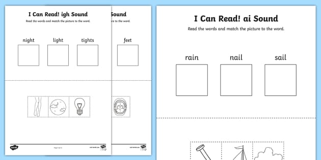 Phase 3 Vowel Digraph Worksheets: I Can Read! - Phonics - Twinkl