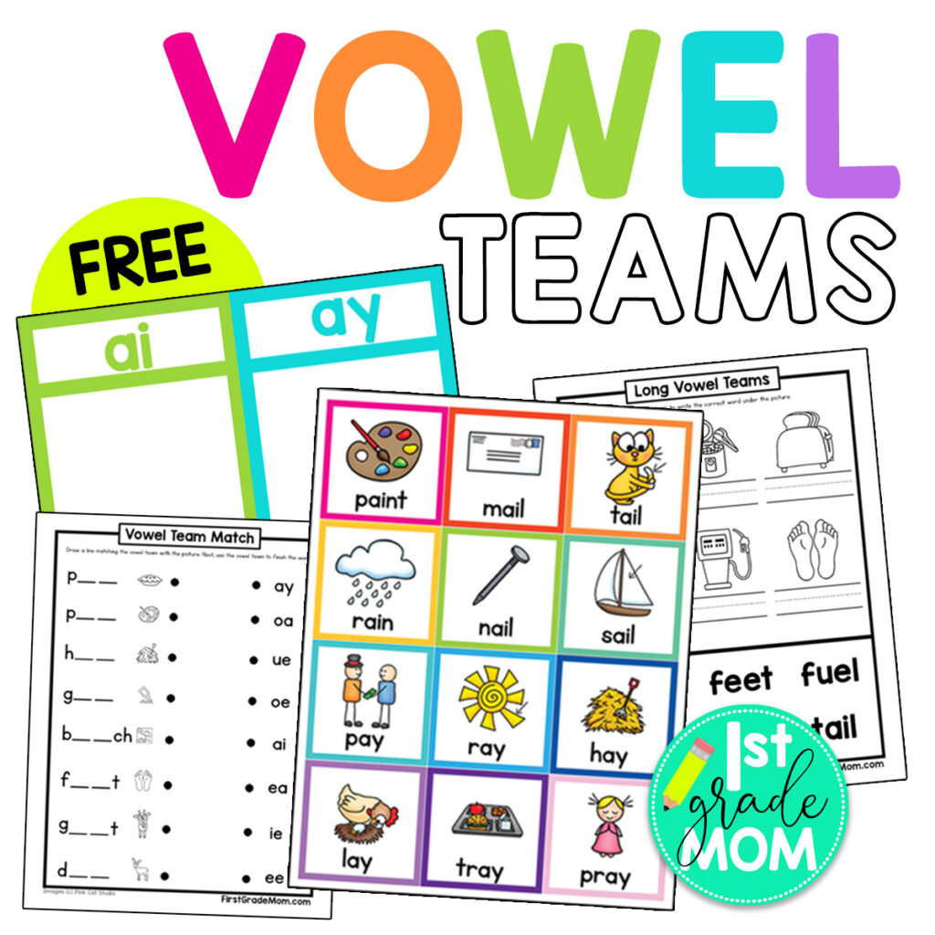 Fill in the Missing Vowel Team Printable Reading Worksheet