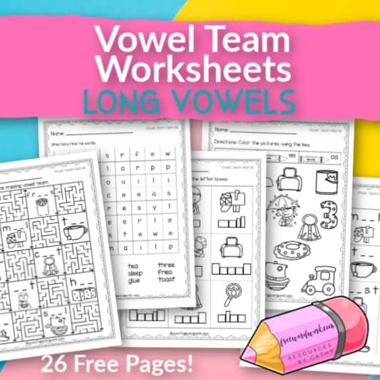 vowel team worksheet free