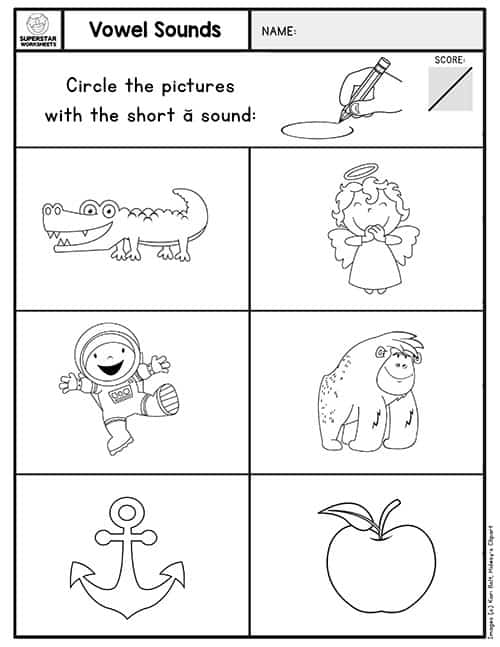 vowel worksheet for