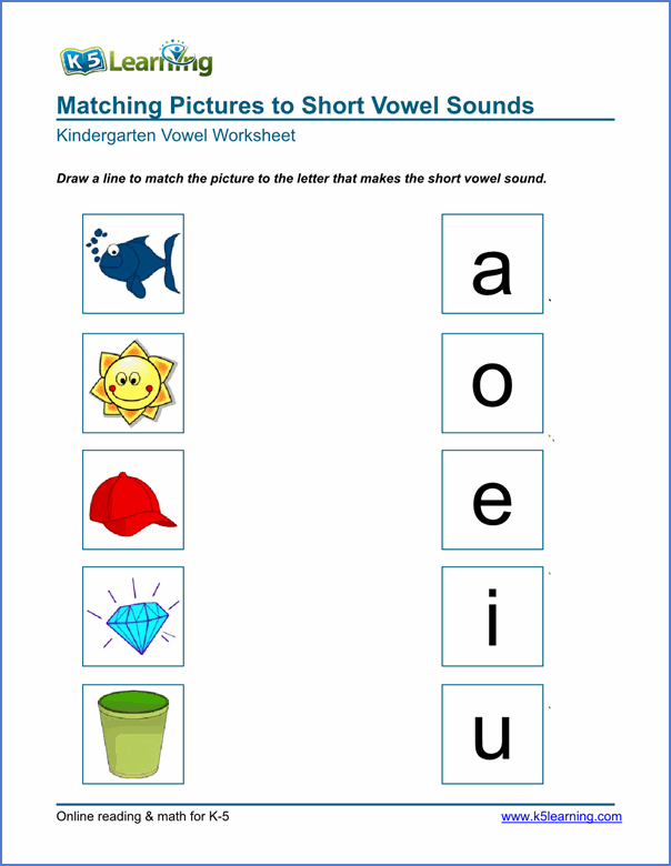 Free Vowels Worksheets for Preschoolers