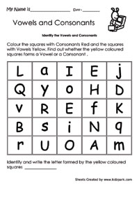 Learning Phonics Worksheets,Grade 1 Worksheets,Vowels and ...