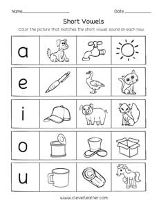 vowels worksheet for preschoolers