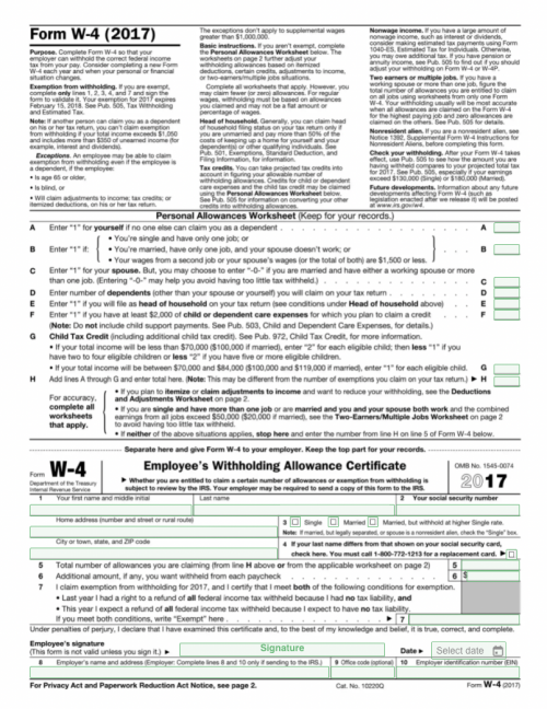 Form W-4 2023 (IRS Tax) - Fill Out Online &  Download [+ Free Template]