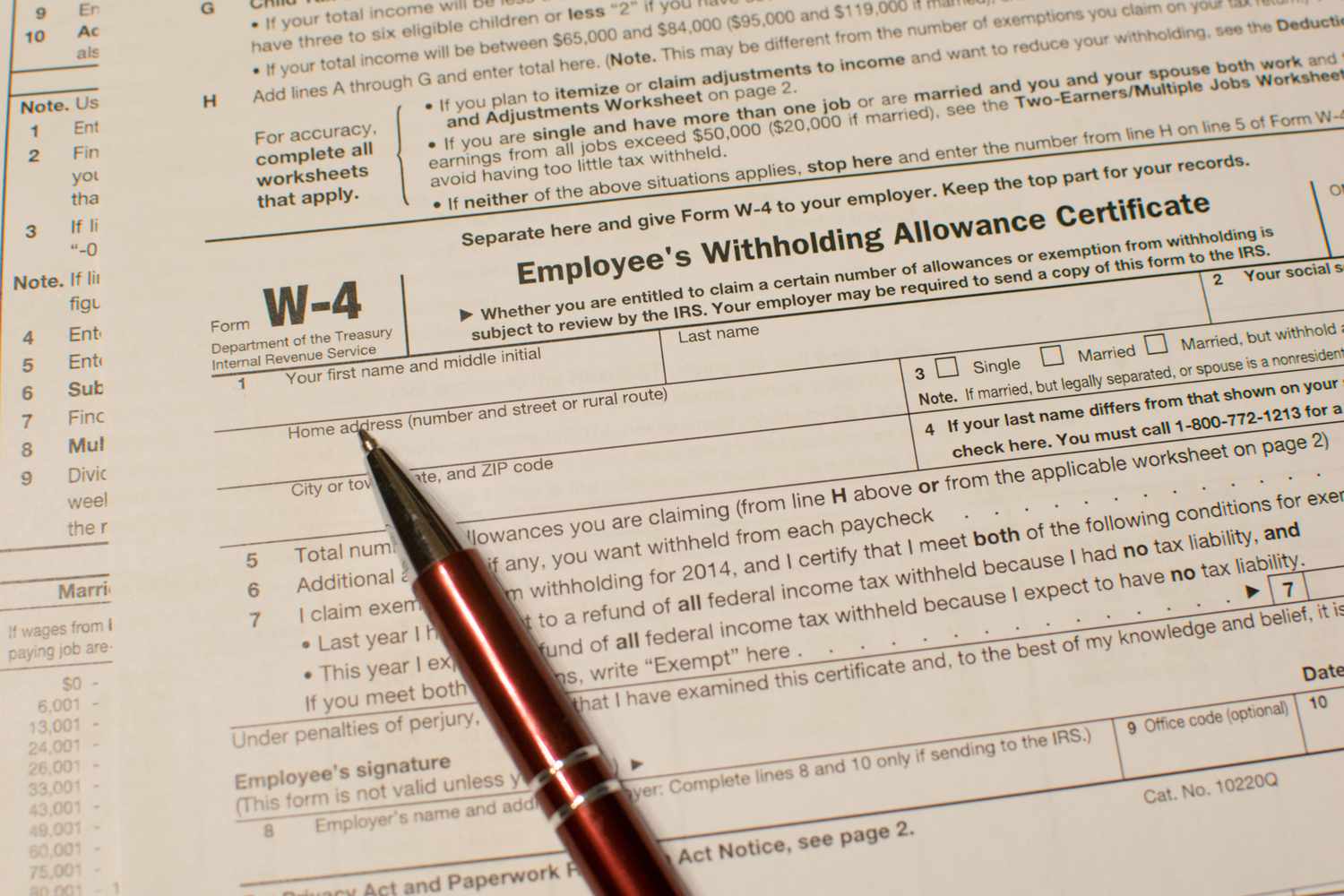 How to Fill Out Form W-4