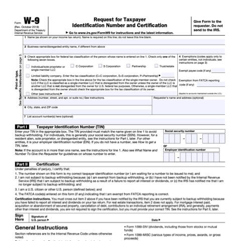 Fillable W-9 Form Template | Formstack Documents
