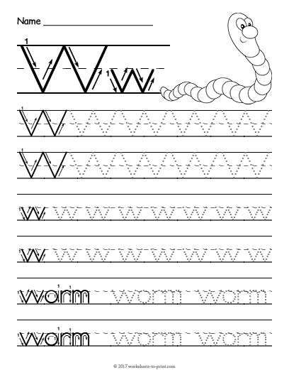 w printable worksheet